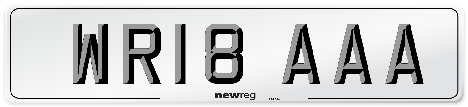WR18 AAA Number Plate from New Reg